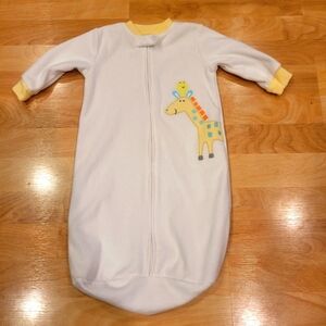 Carter's Long Sleeve Fleece Sleep Sack Giraffe One Size Estimated 3-6 months